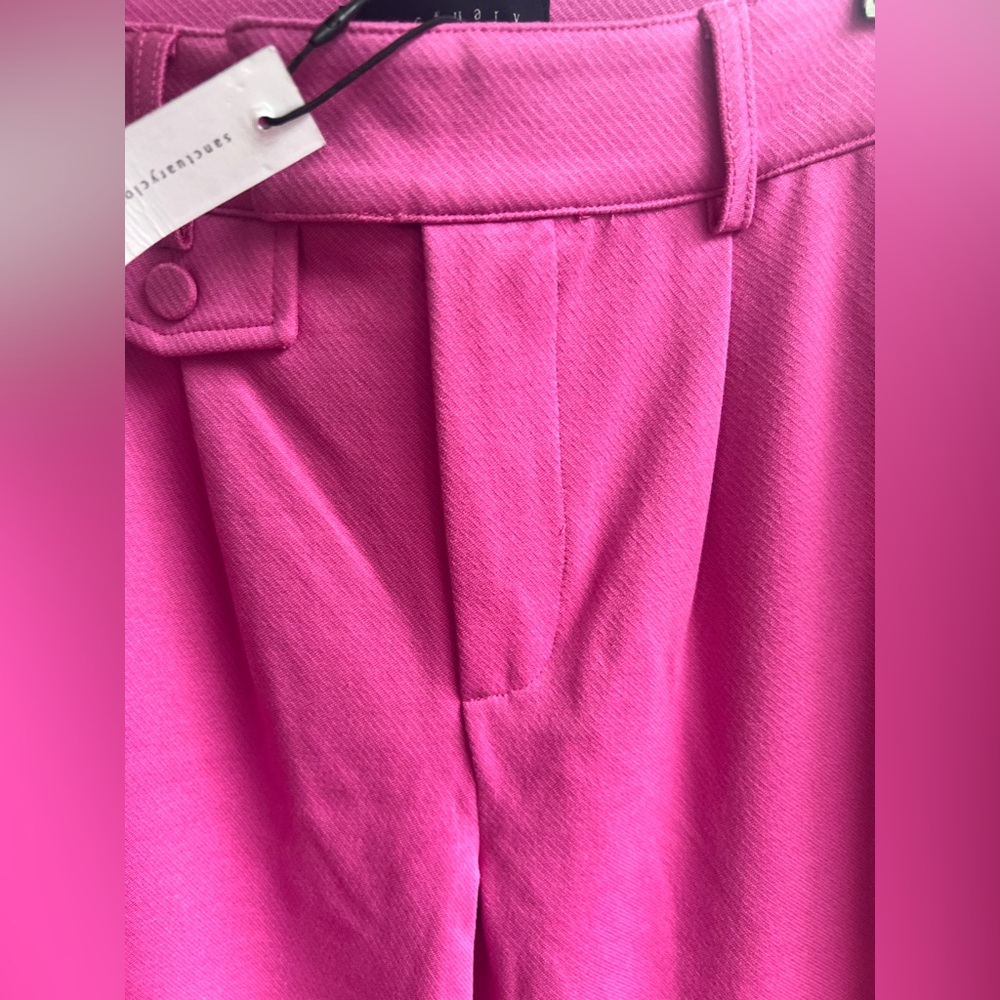 Anthropologie Sanctuary High Waist Wide leg Colorful. Bold Trouser Pant Feminine - Picture 4 of 10